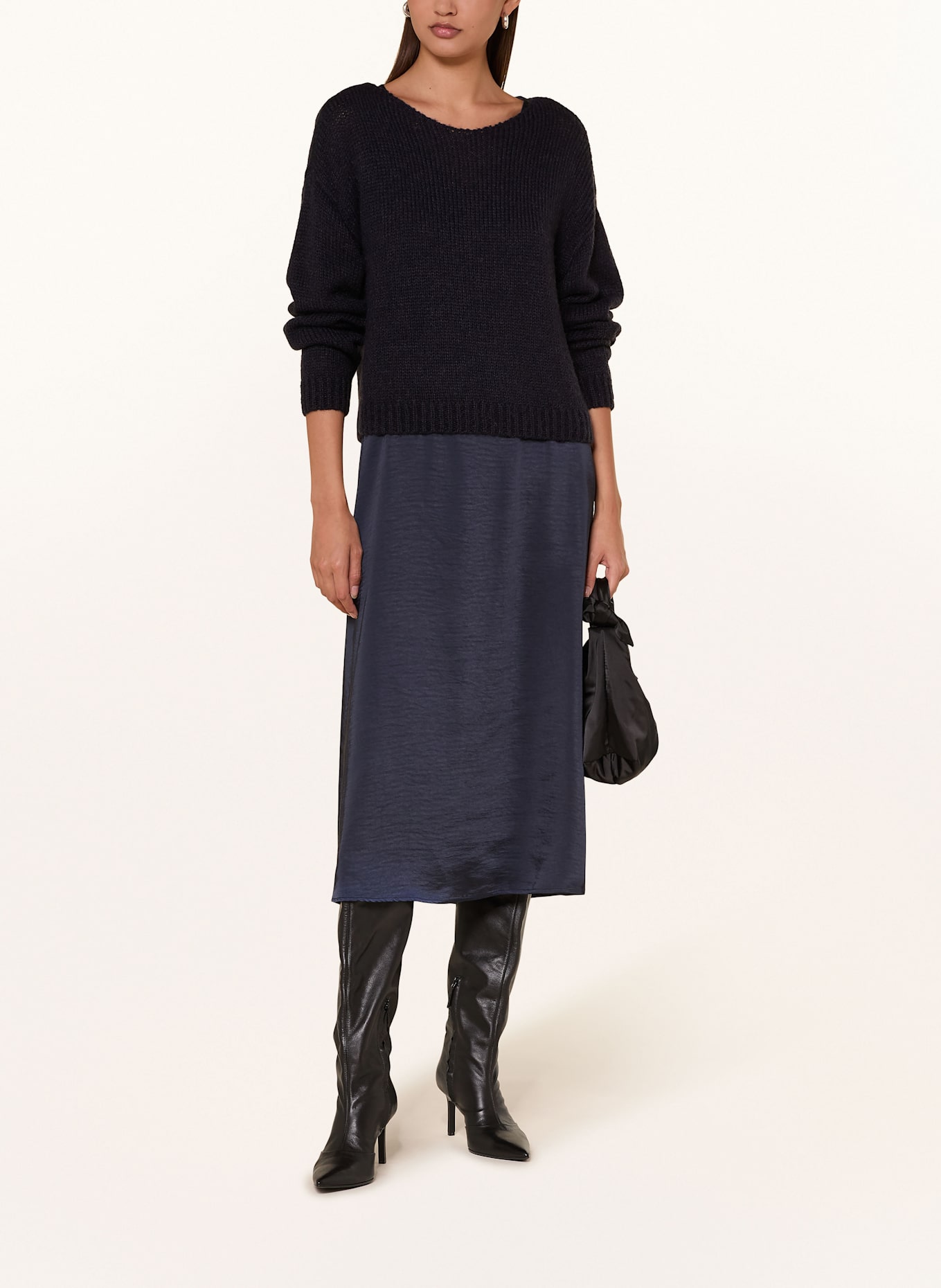 ROBE LÉGÈRE Set: Kleid und Pullover: DUNKELBLAU