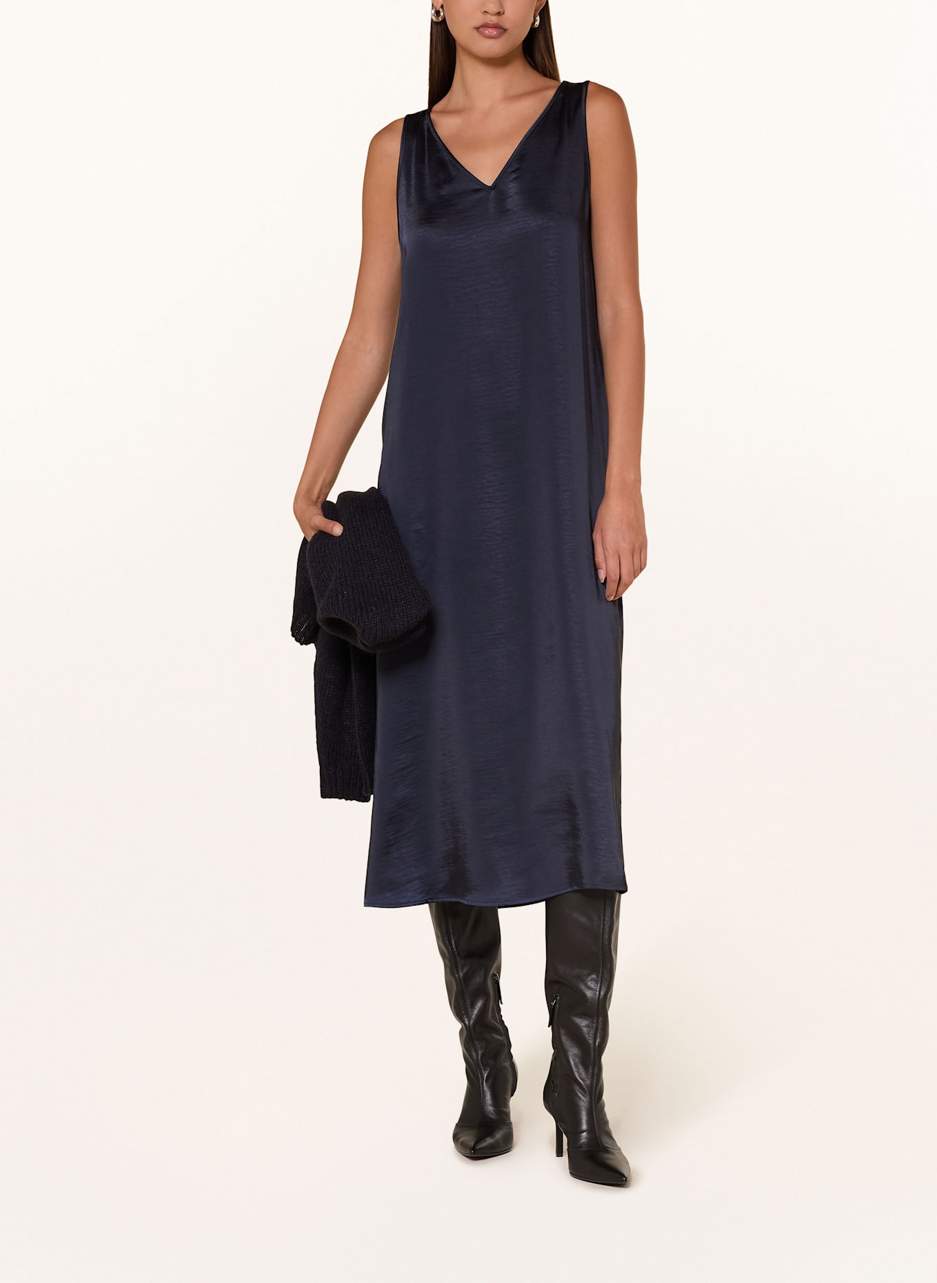 ROBE LÉGÈRE Set: Kleid und Pullover: DUNKELBLAU