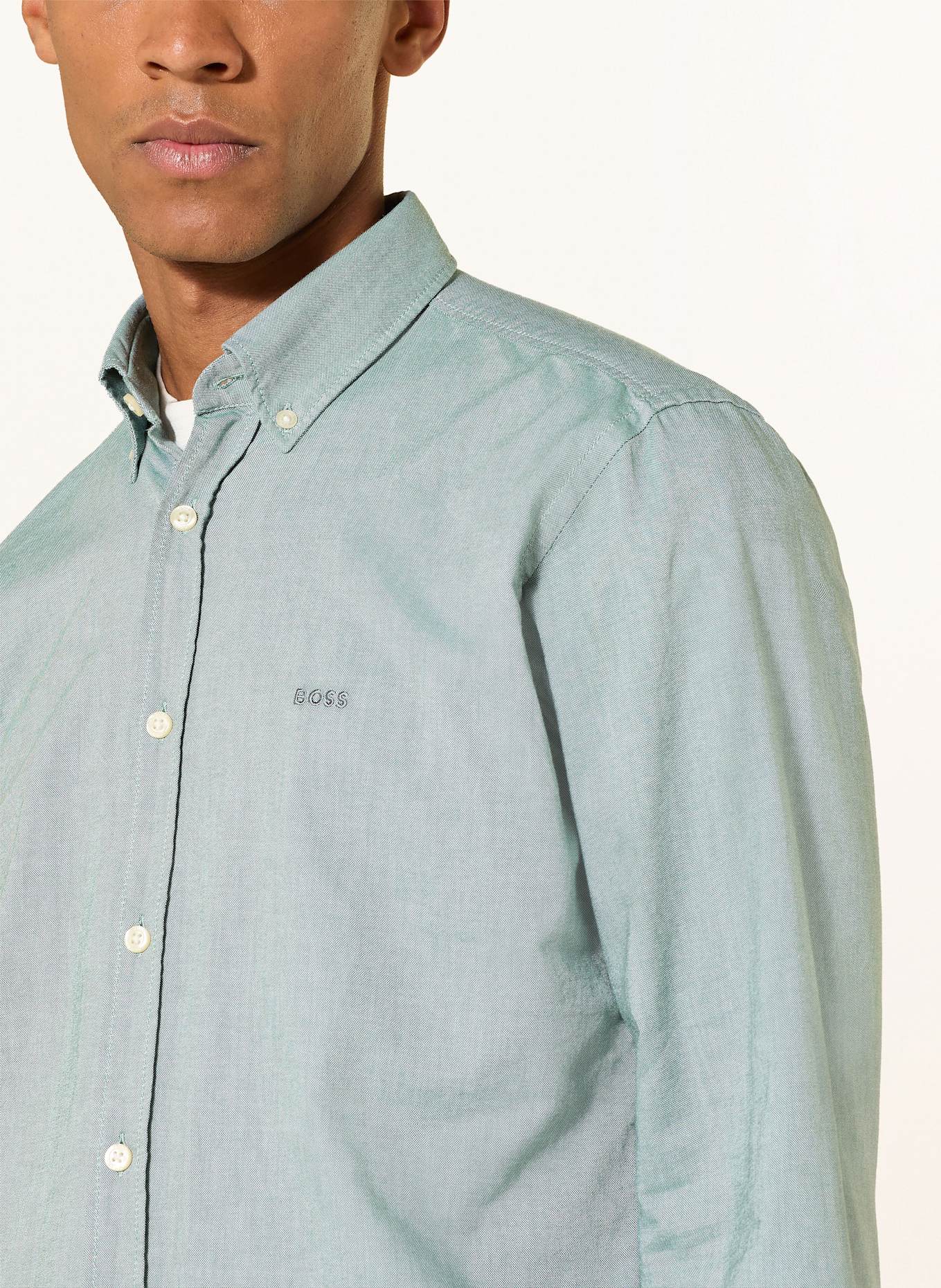 BOSS Hemd RICKERT_M Regular Fit: PETROL