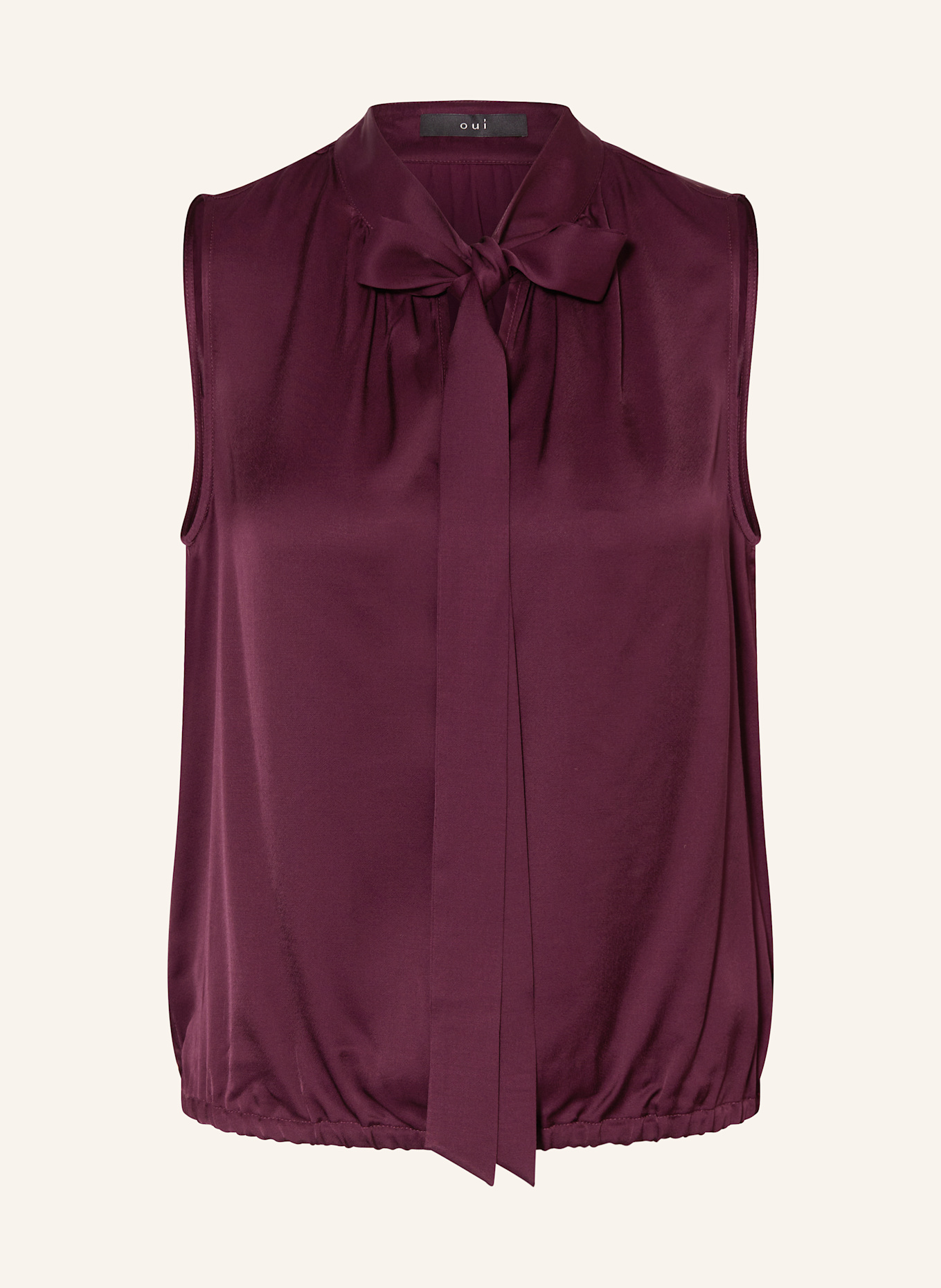 oui Blusentop aus Satin: DUNKELROT