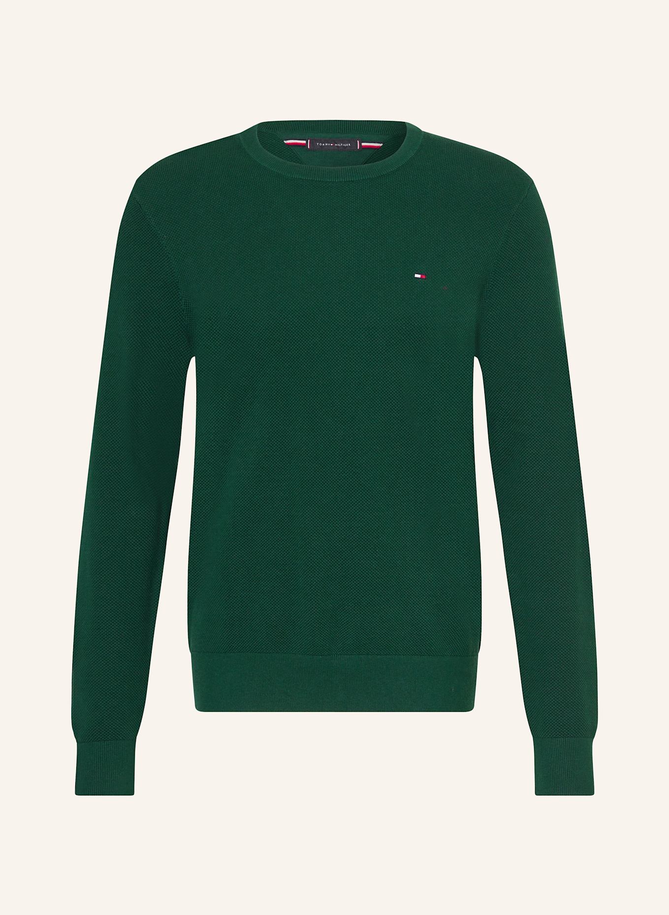 TOMMY HILFIGER Pullover: DUNKELGRÜN
