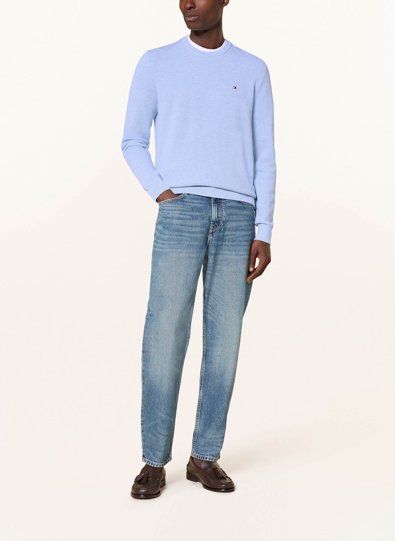 TOMMY HILFIGER Pullover: HELLBLAU