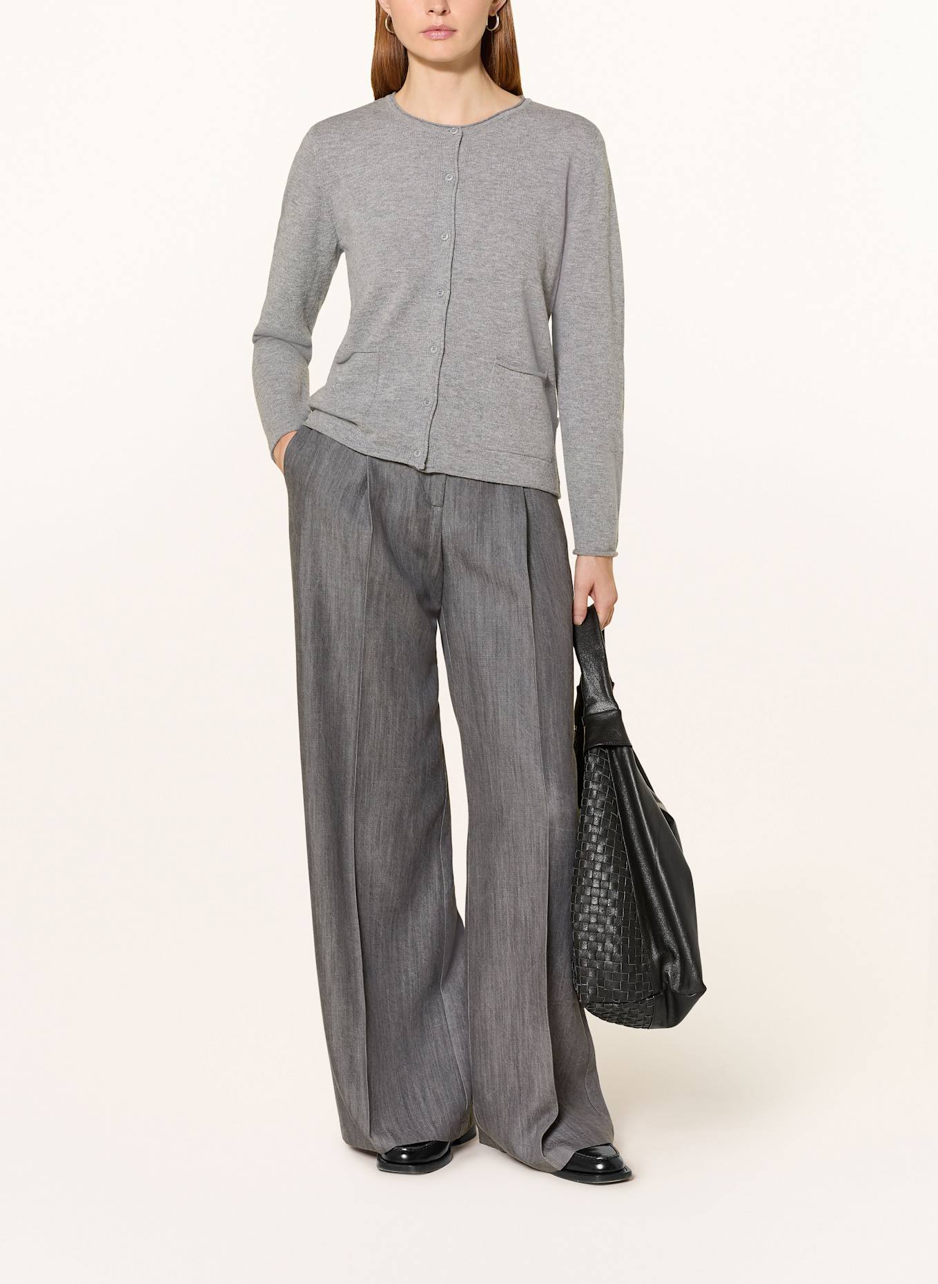 MAERZ MUENCHEN Strickjacke: GRAU