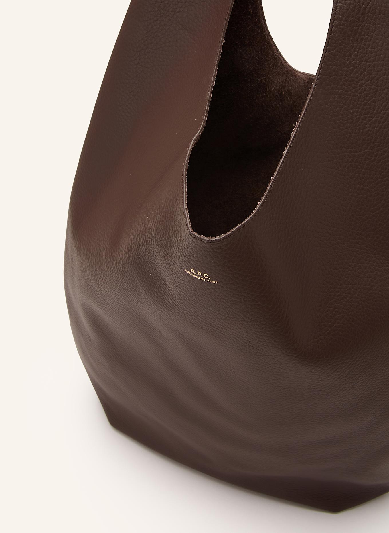 A.P.C. Pouch bag LA NEIGE: DARK BROWN