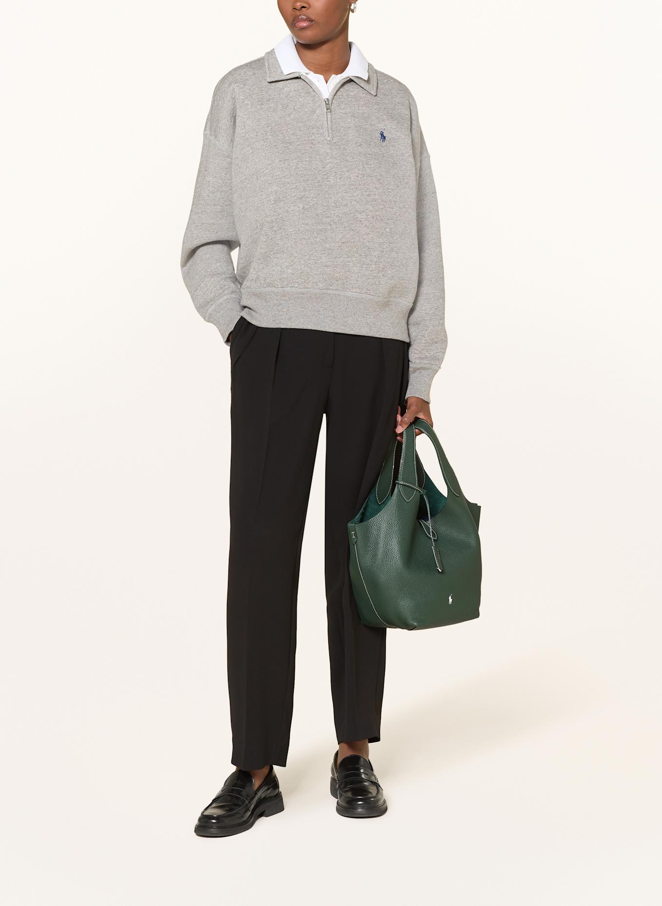 POLO RALPH LAUREN Torba shopper SHINY DRUM PEBBLE: CIEMNOZIELONY