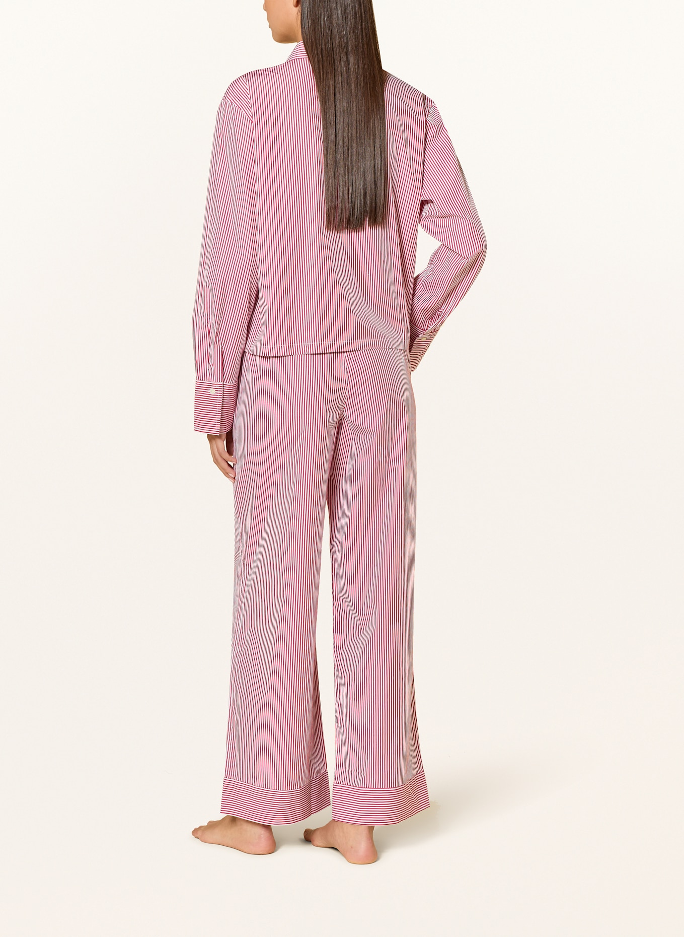 POLO RALPH LAUREN Schlafanzug: ROT / WEISS