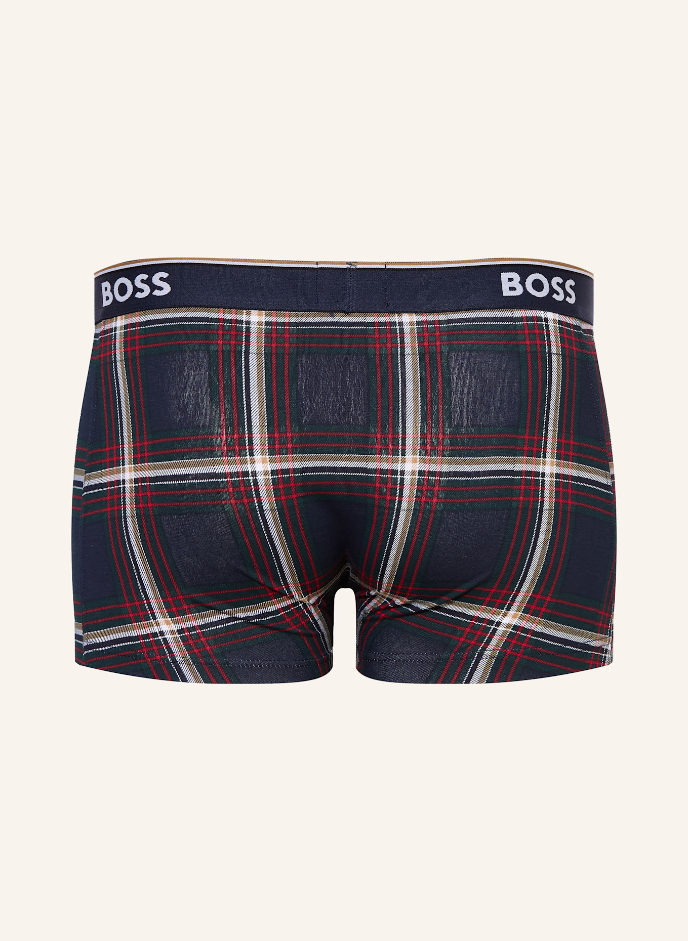 BOSS 3er-Pack Boxershorts POWER: BLAU / DUNKELBLAU / ROT