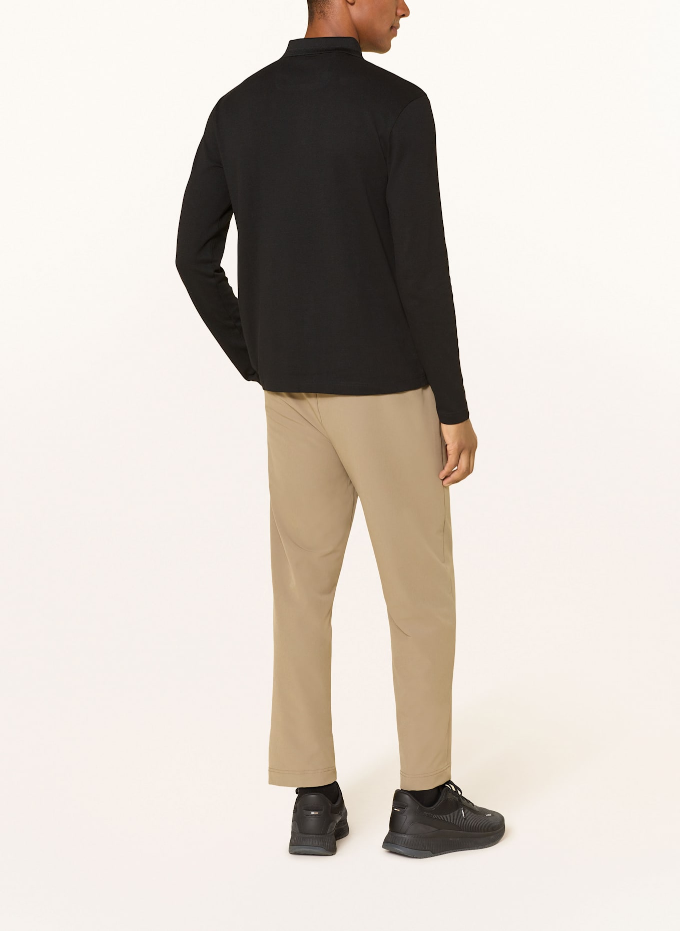 BOSS Piqué-Poloshirt PLISY Regular Fit: SCHWARZ