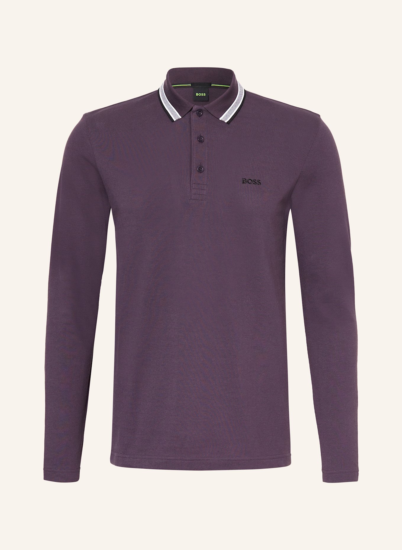 BOSS Piqué-Poloshirt PLISY Regular Fit: DUNKELLILA