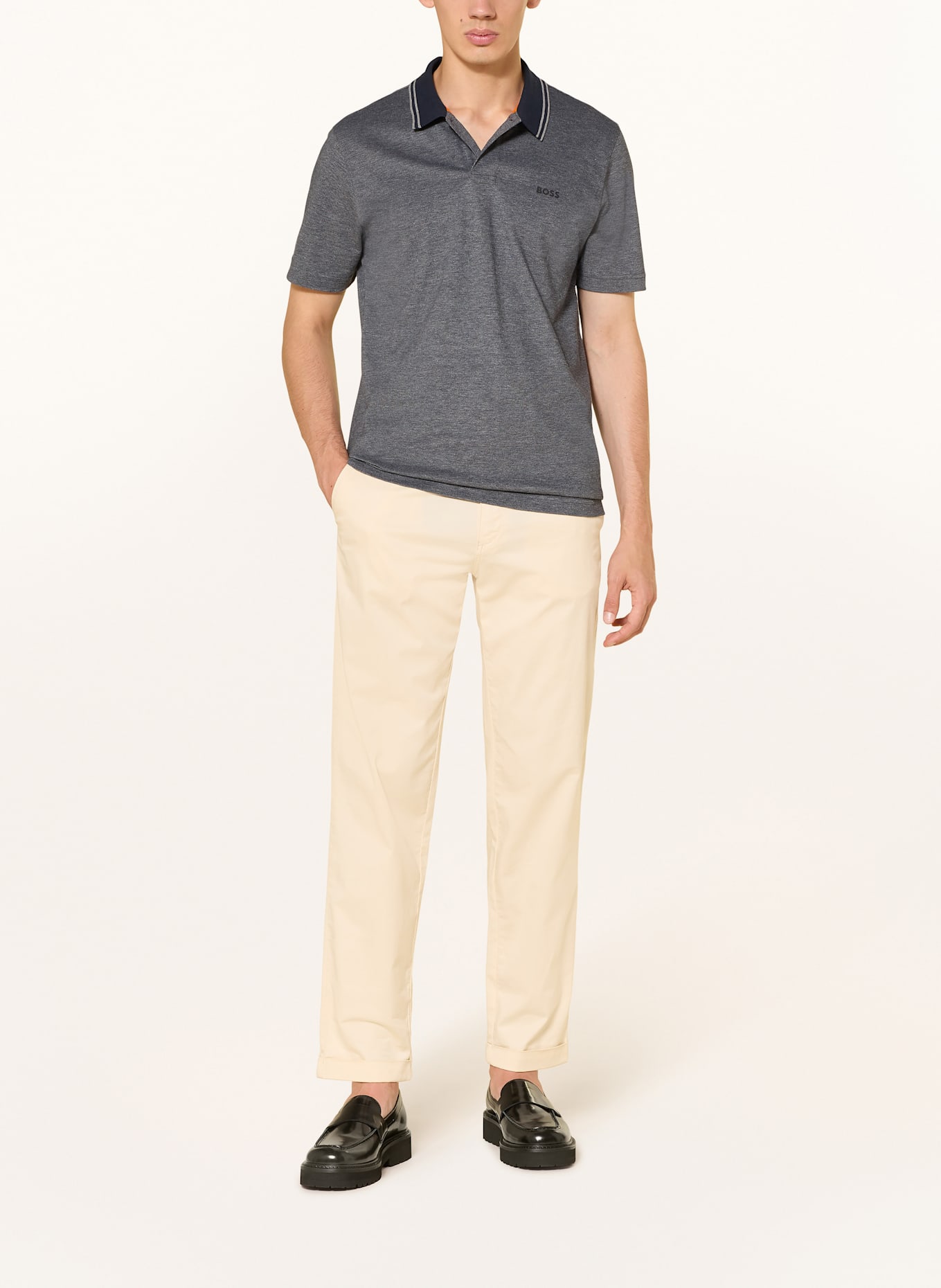 BOSS Piqué-Poloshirt PEOXFORDNEW: DUNKELGRAU