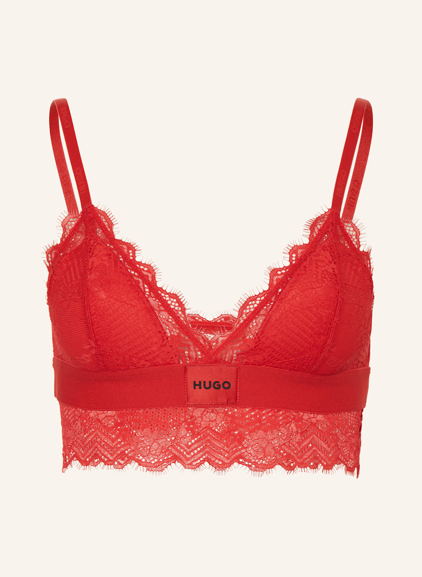 HUGO Triangel-BH LACE: ROT