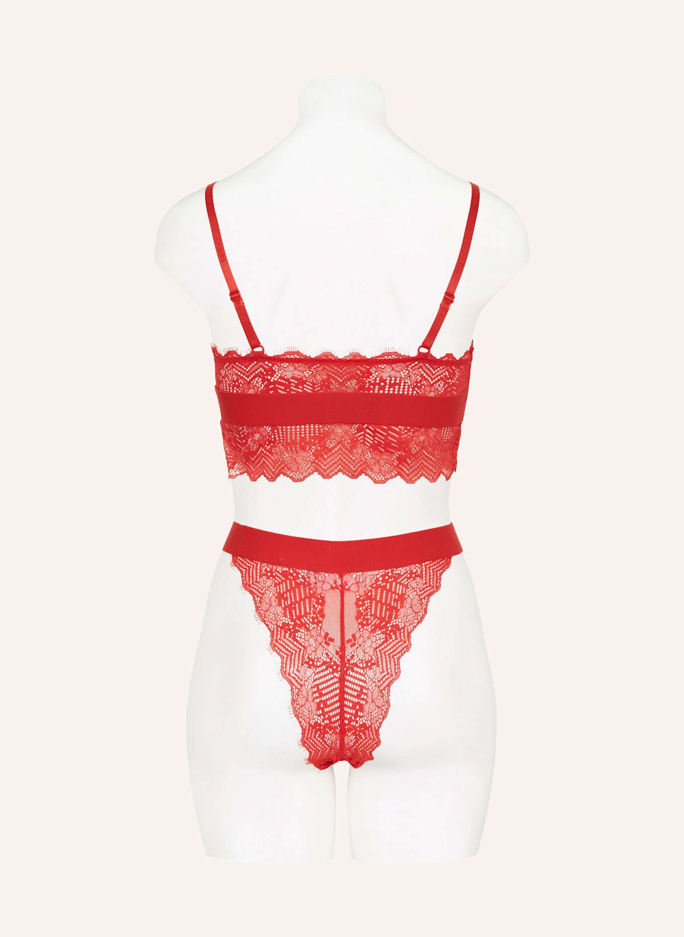 HUGO Triangel-BH LACE: ROT