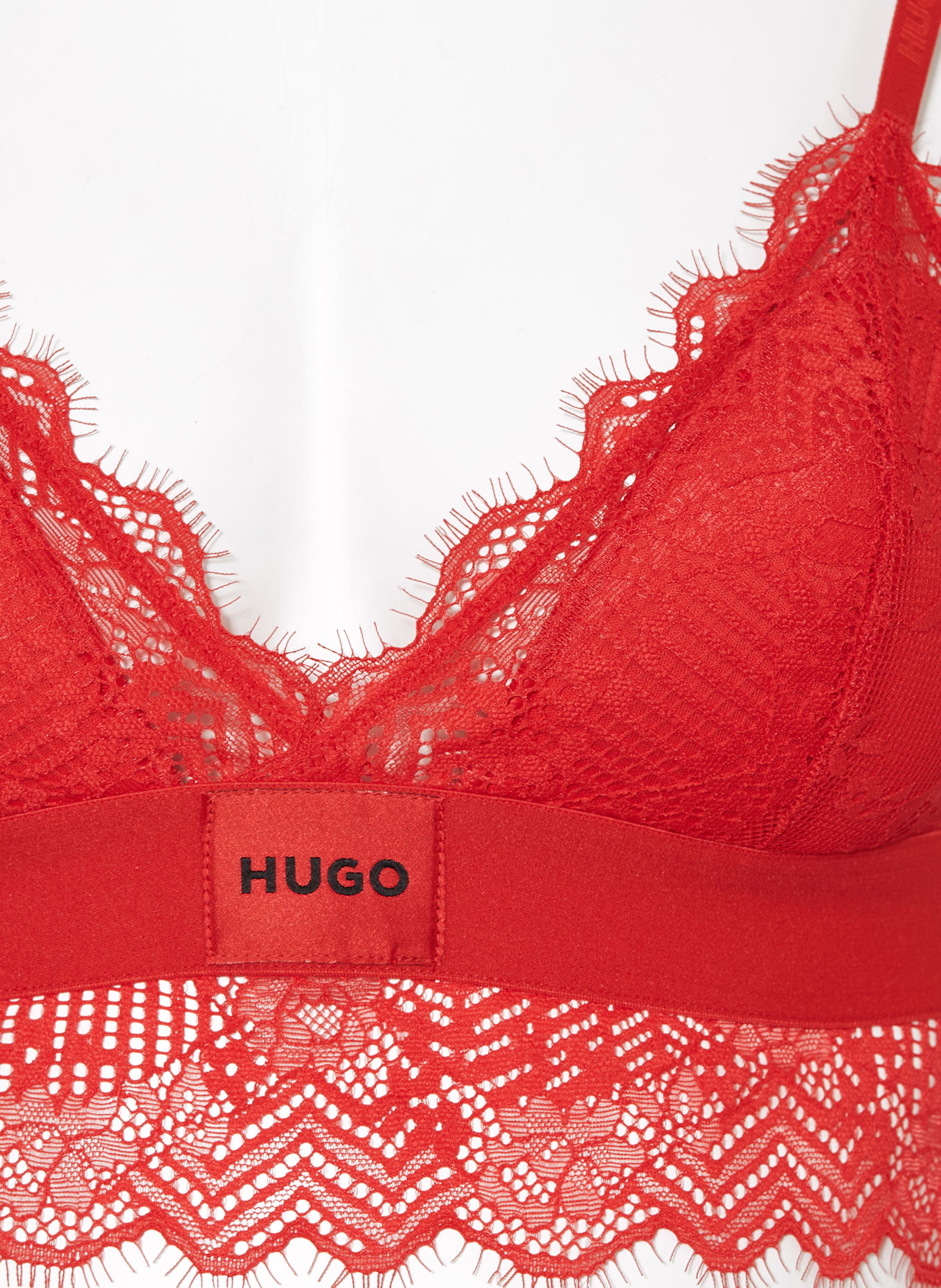 HUGO Triangel-BH LACE: ROT