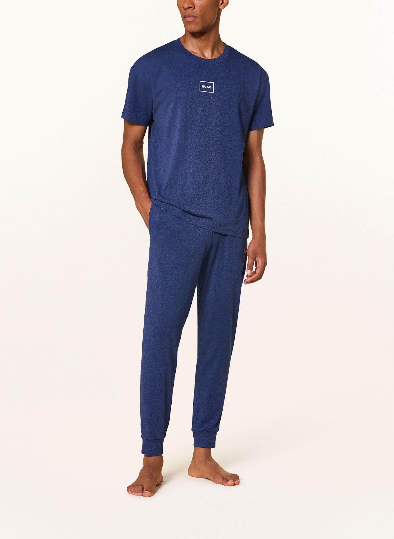 HUGO Schlafhose LAZE: DUNKELBLAU