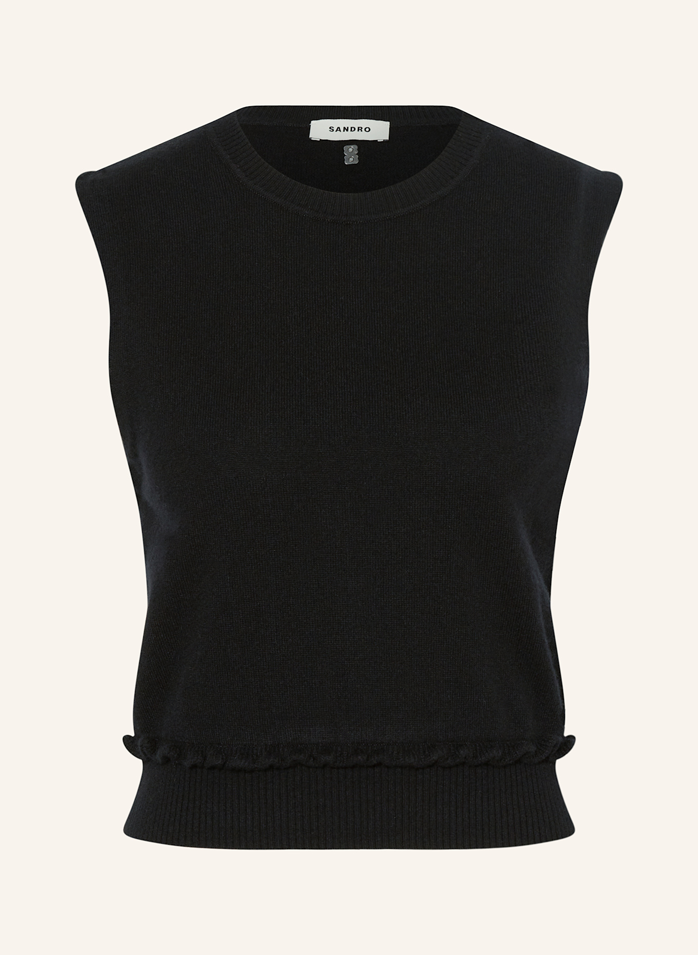 SANDRO Stricktop: SCHWARZ