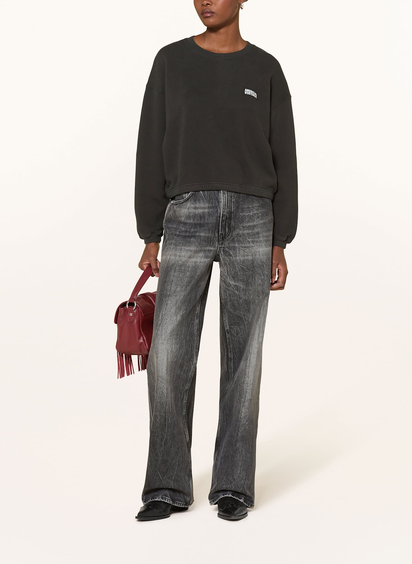 【美品】AMERI VINTAGE DENIM SWEAT OVER TOP Ameri（アメリ）の「DENIM SWEAT OVER TOP（スウェット）」 - WEAR