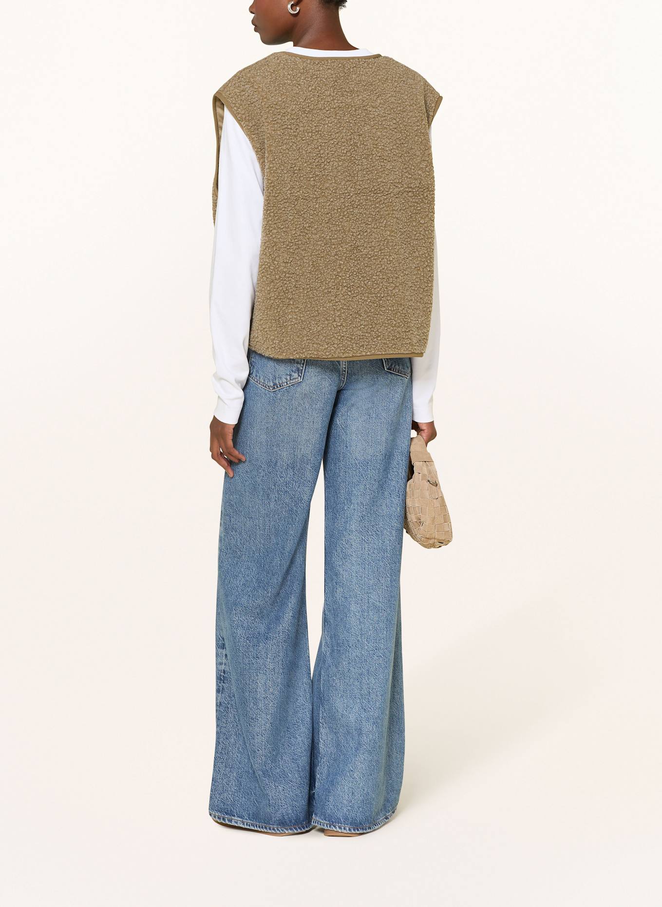 American Vintage Kamizelka z pluszowego materiału: BEŻOWY