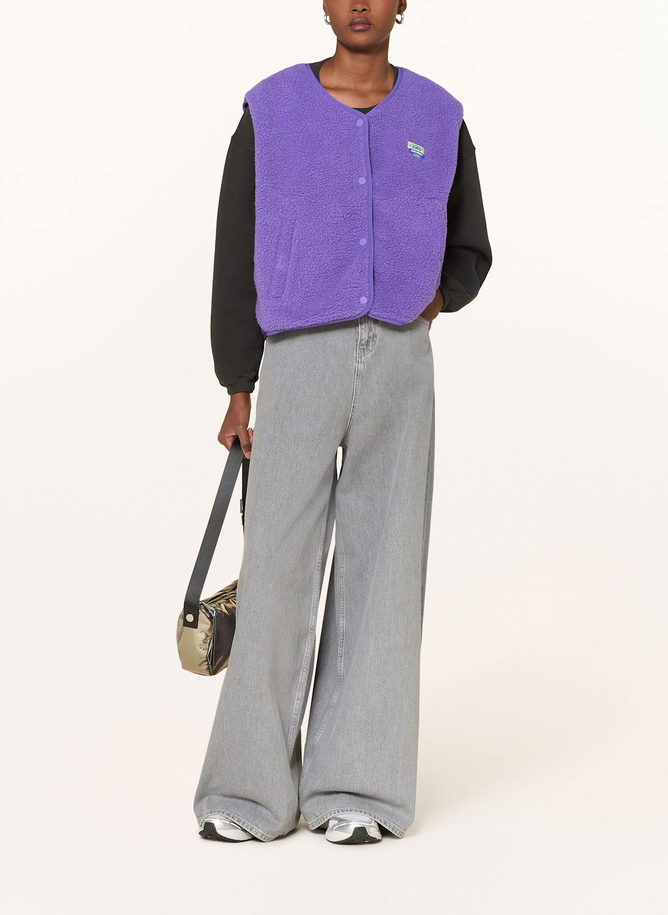 American Vintage Kamizelka z pluszowego materiału: LILA