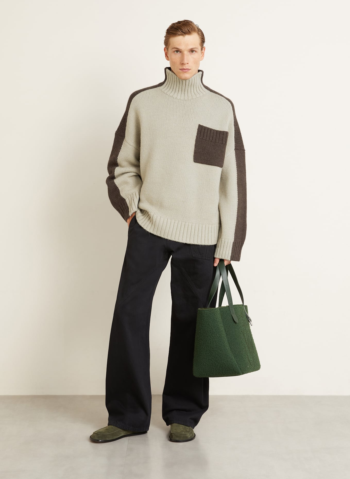 JW ANDERSON Golf: CIEMNOBRĄZOWY / MIĘTOWY