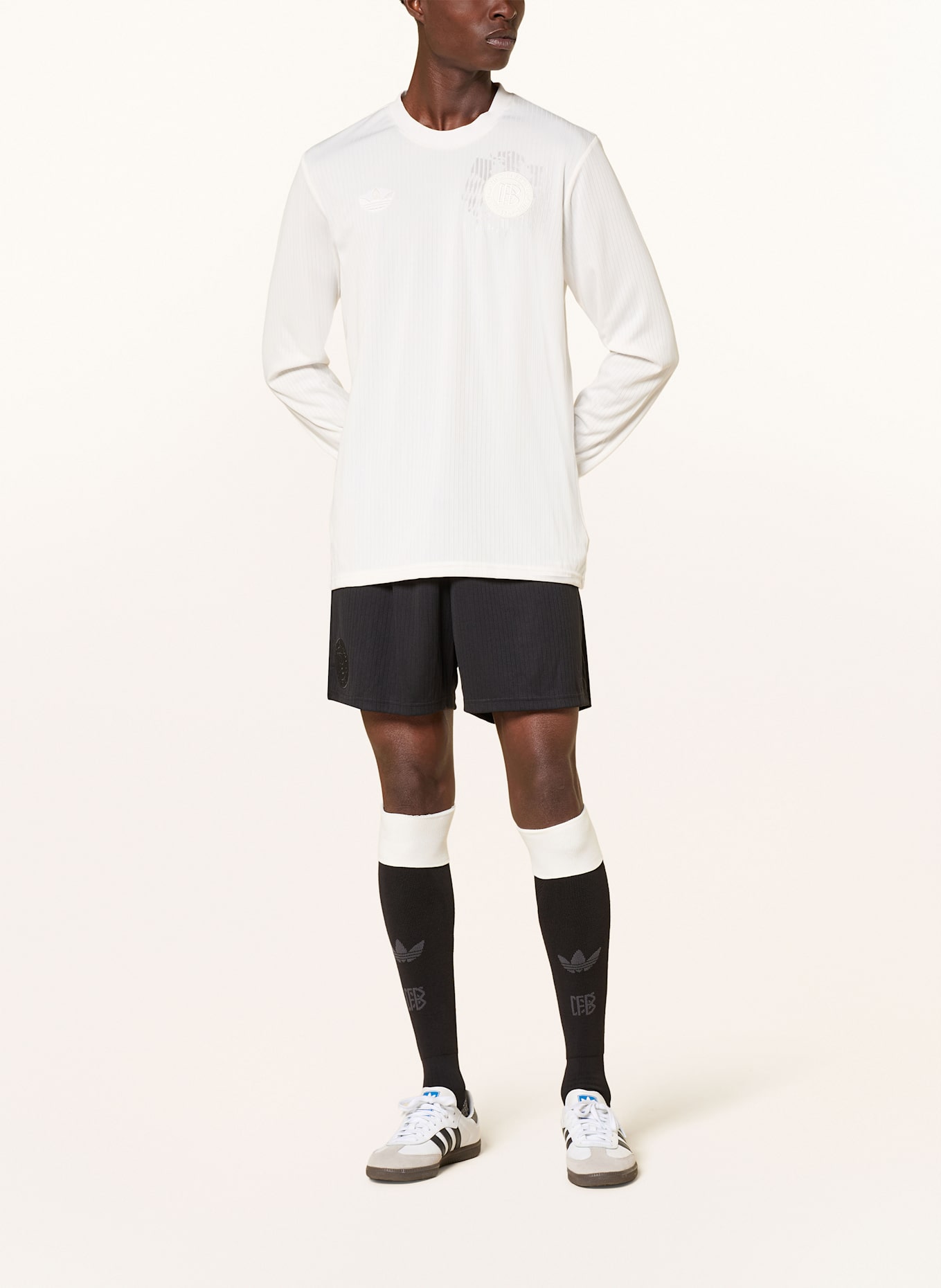 adidas Originals Zestaw GERMANY 125 ANNIVERSARY KIT: koszulka, spodenki i getry: ECRU / CZARNY