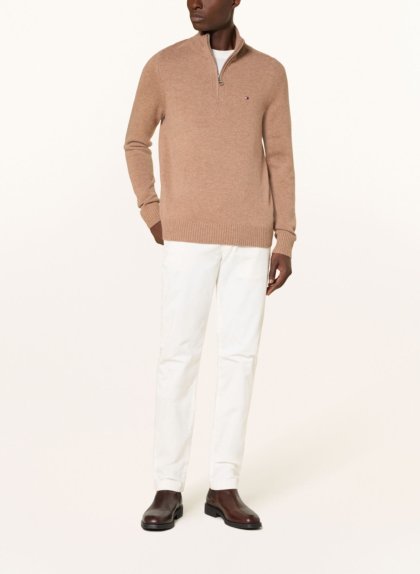 TOMMY HILFIGER Troyer: HELLBRAUN