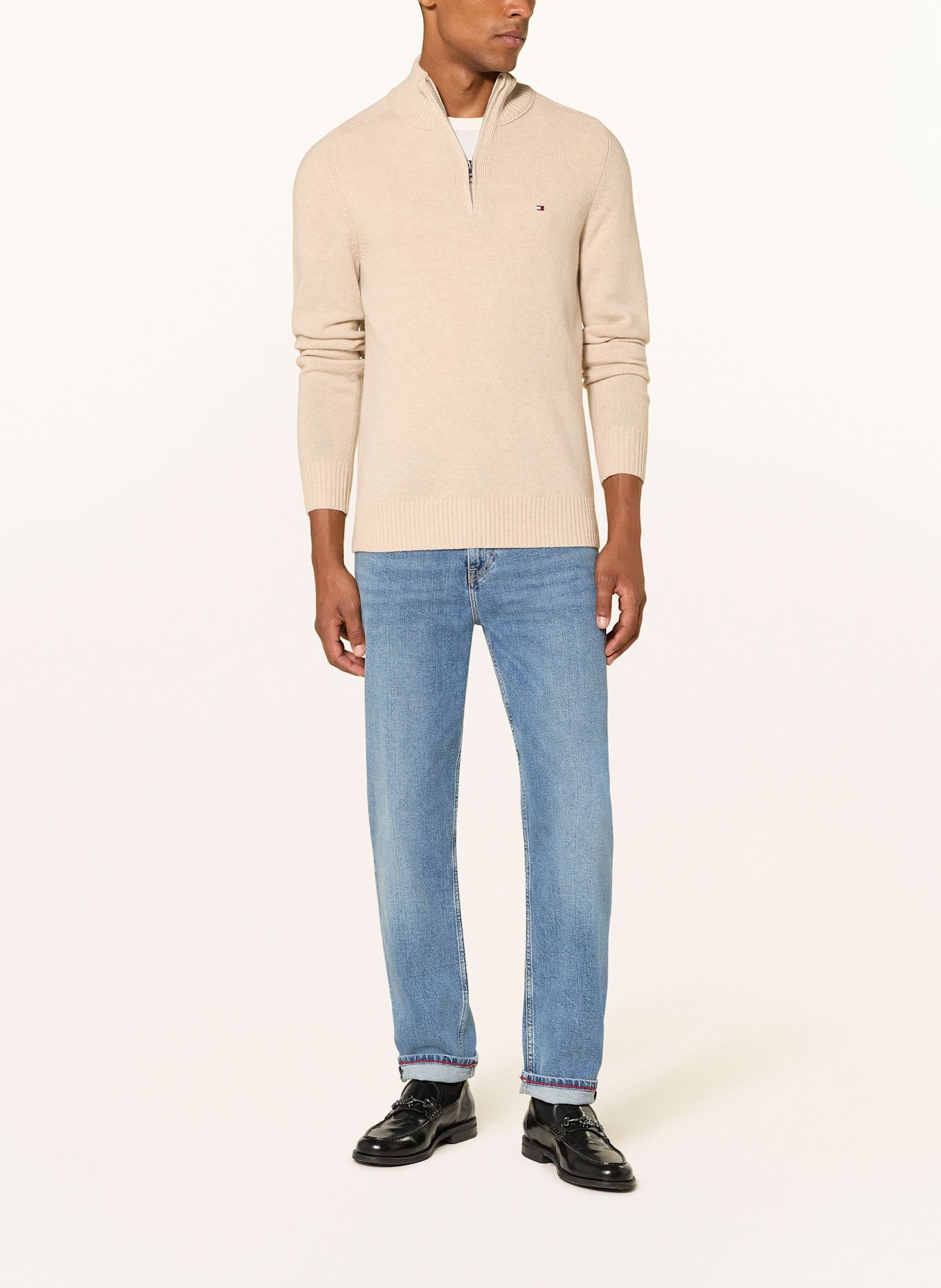 TOMMY HILFIGER Troyer: HELLBRAUN