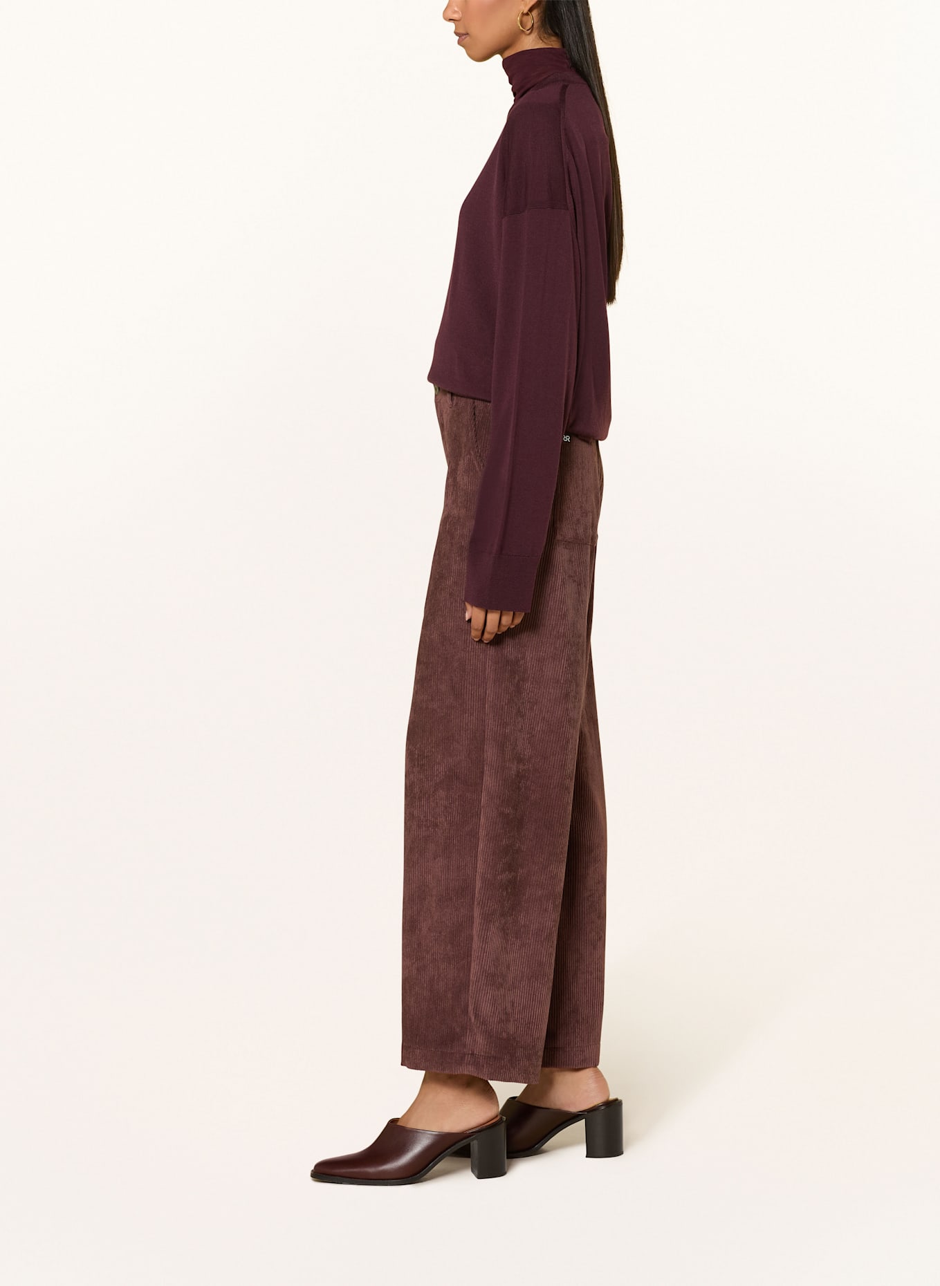 RAFFAELLO ROSSI Cordhose YUKI: DUNKELROT