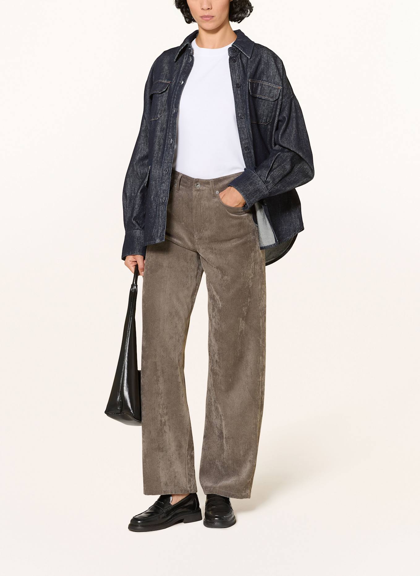 DRYKORN Marlenehose MEDLEY aus Cord: DUNKELGRAU