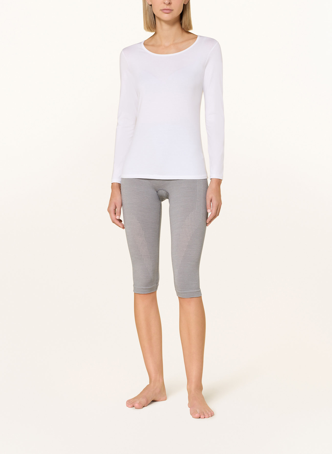 FALKE Funktionswäsche-Hose WOOL-TECH mit verkürzter Beinlänge: GRAU