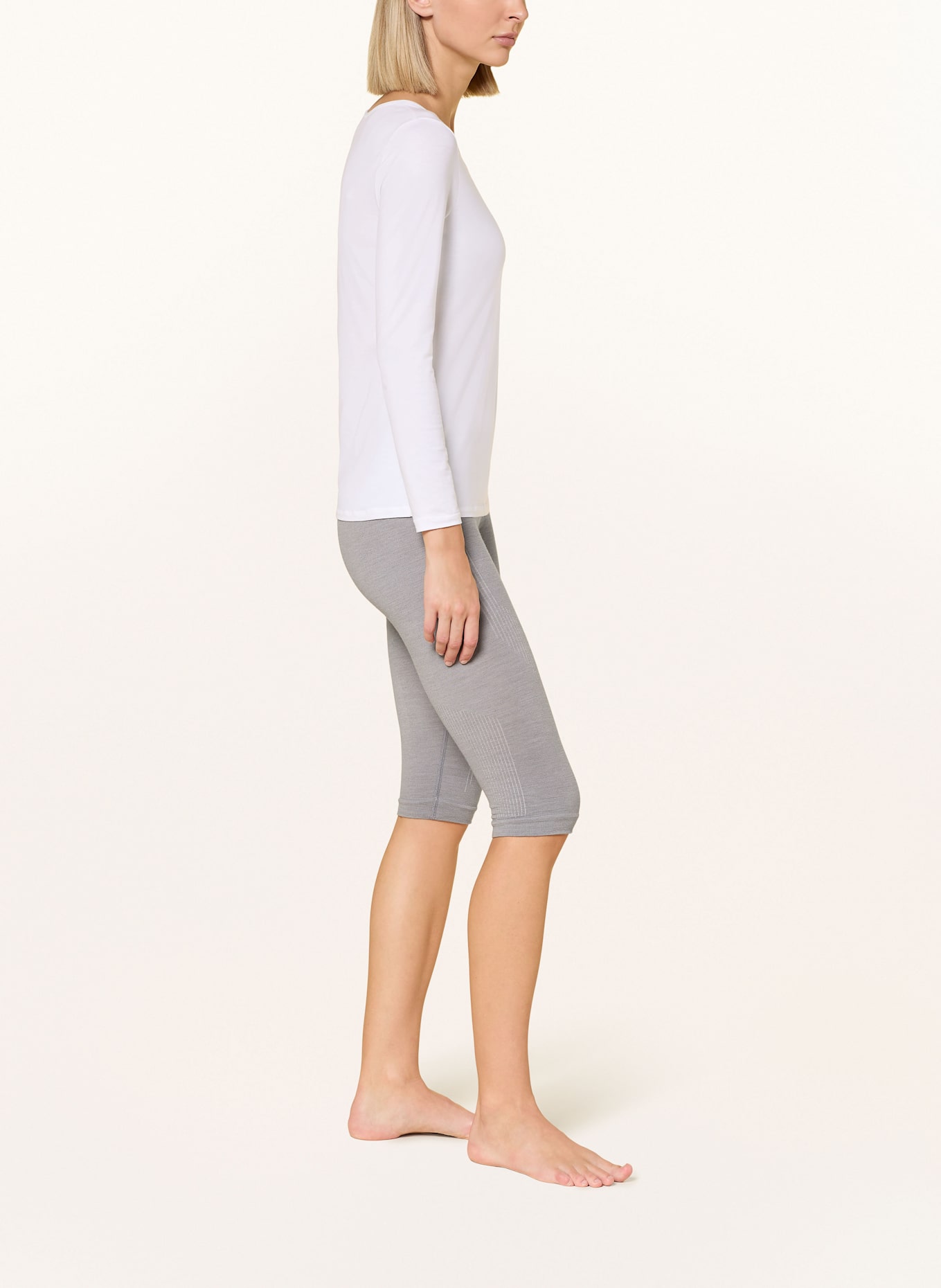 FALKE Funktionswäsche-Hose WOOL-TECH mit verkürzter Beinlänge: GRAU