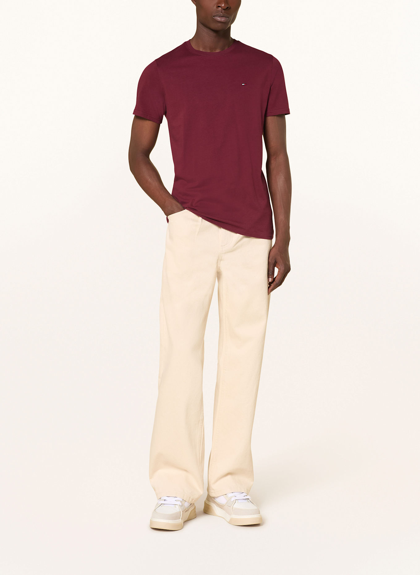 TOMMY JEANS T-Shirt: DUNKELROT