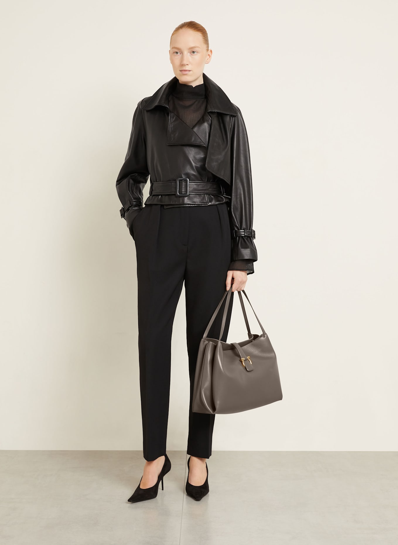 FERRAGAMO Torba shopper: CZIEMNOSZARY