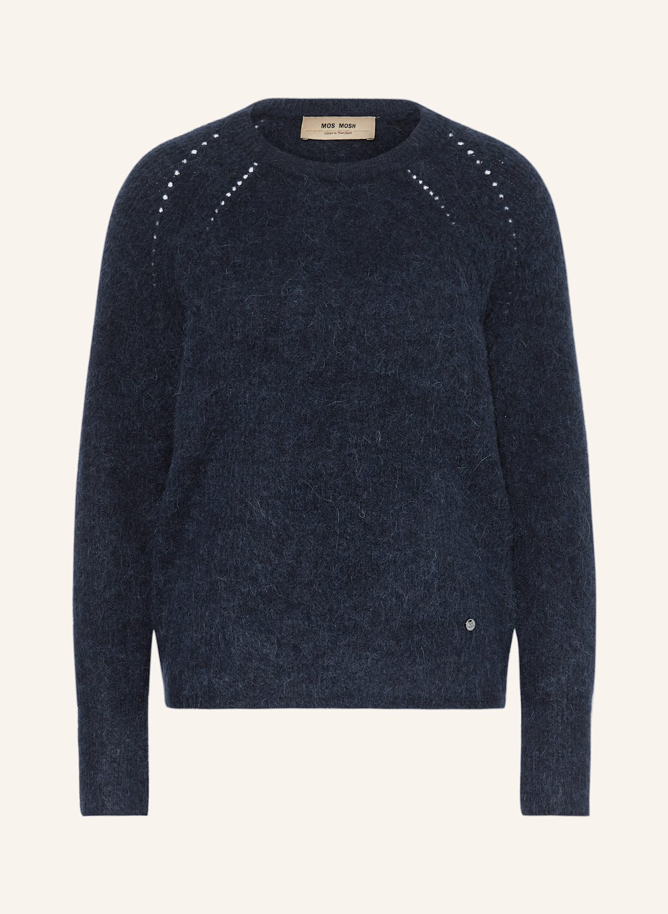 MOS MOSH Pullover MMTAMMY THORA mit Alapka und Cashmere: DUNKELBLAU