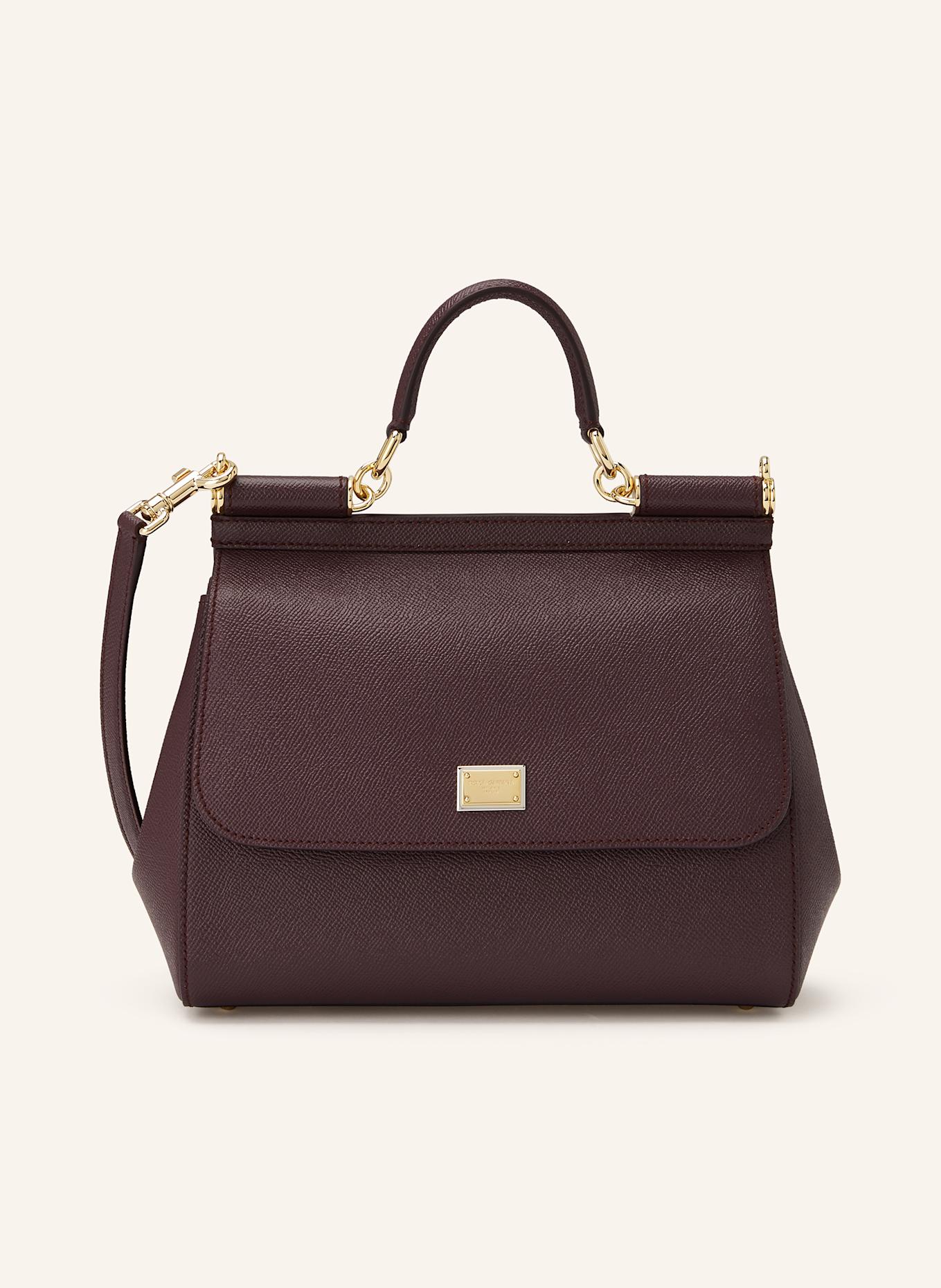 DOLCE & GABBANA Handtasche SICILY LARGE: DUNKELROT