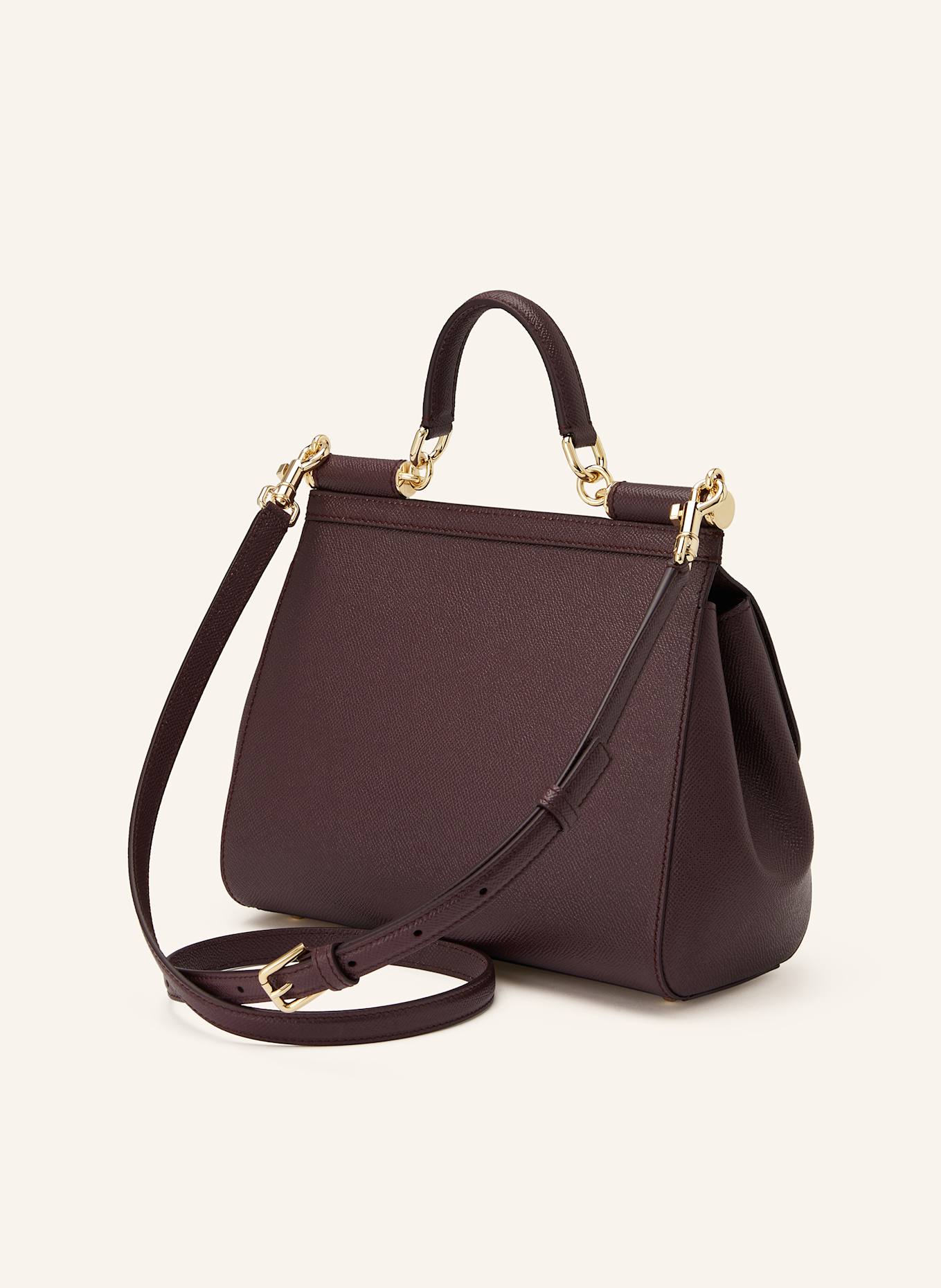 DOLCE & GABBANA Handtasche SICILY LARGE: DUNKELROT