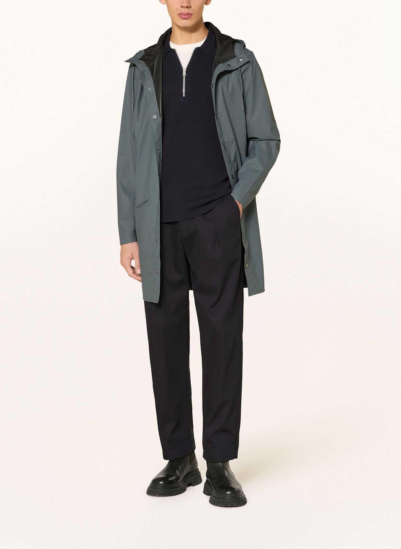 RAINS Regenmantel: PETROL