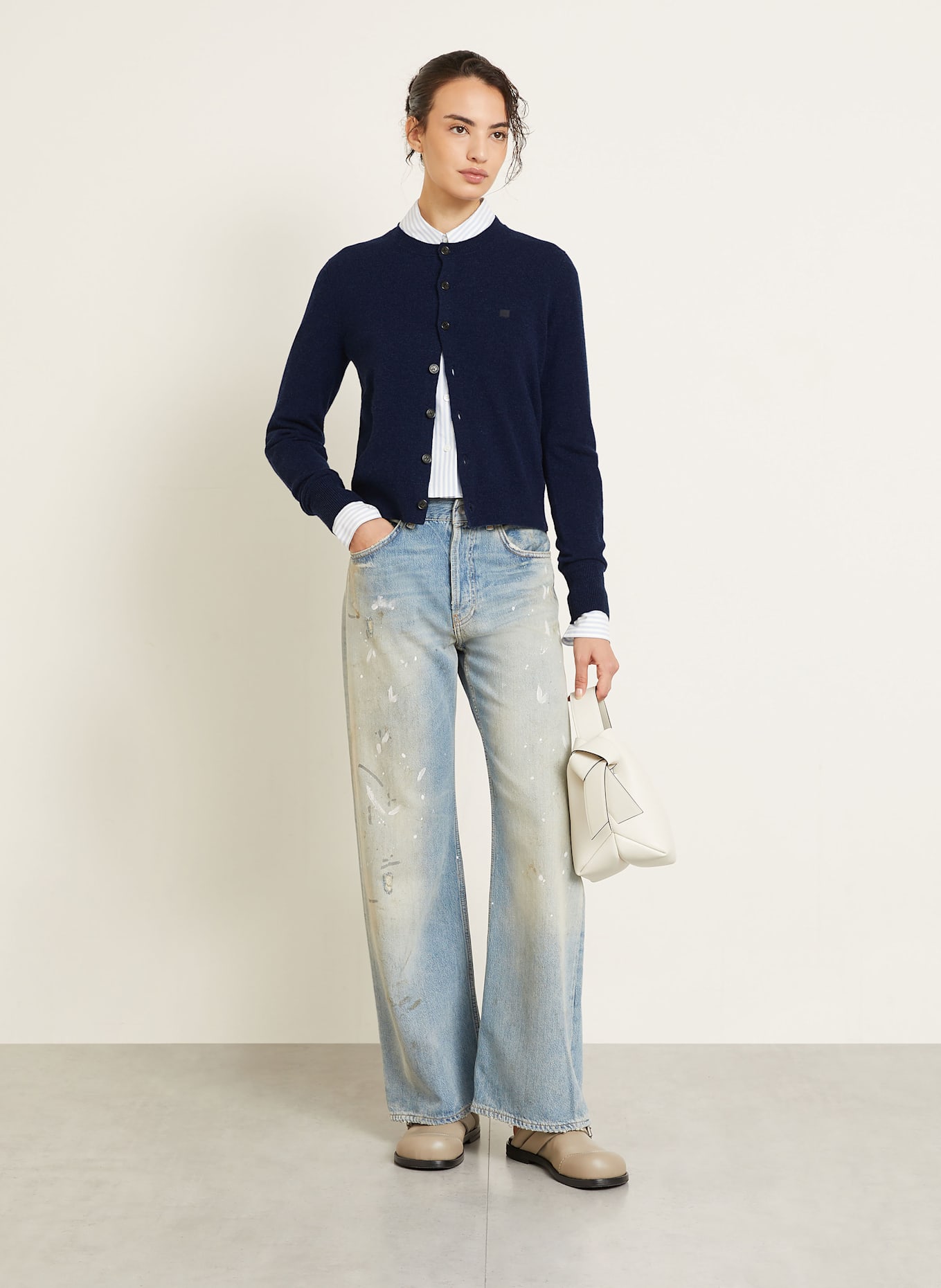 Acne Studios Strickjacke: DUNKELBLAU
