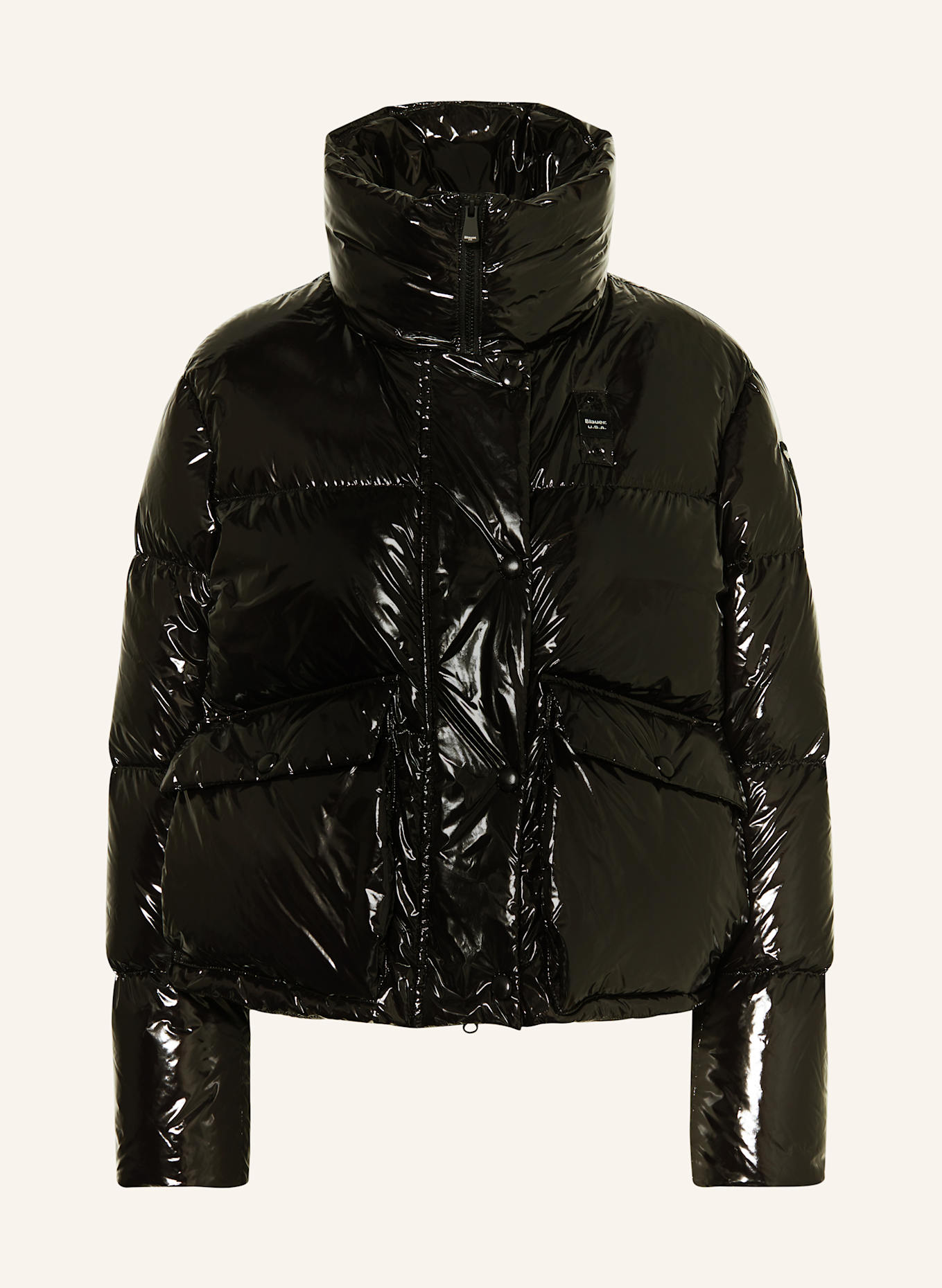 Blauer Daunenjacke CLARE: SCHWARZ