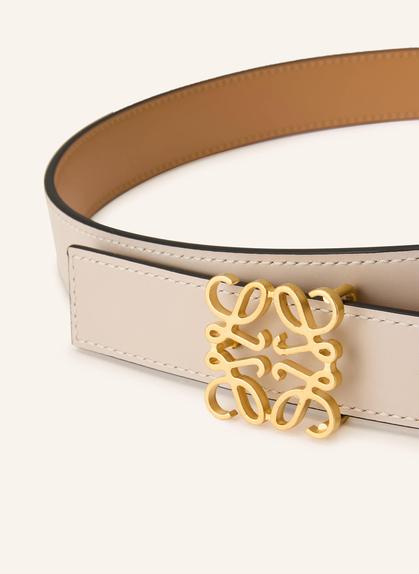 小物 LOEWE Anagram Gold Buckle Leather Belt 小物 LOEWE Anagram Gold Buckle Leather Belt Loewe Anagram