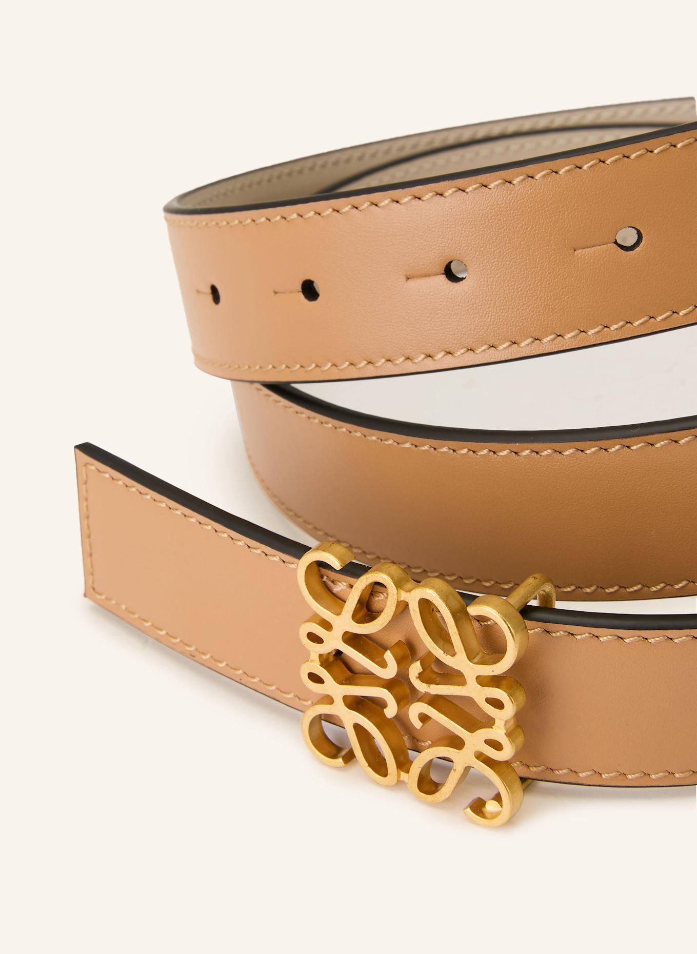 LOEWE Leather belt in light brown