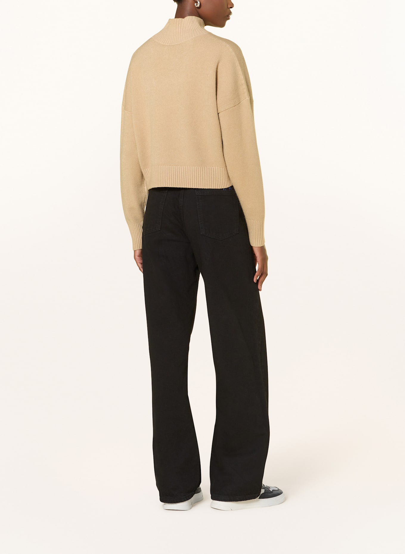 HUGO Sweter SESTY B: BEŻOWY