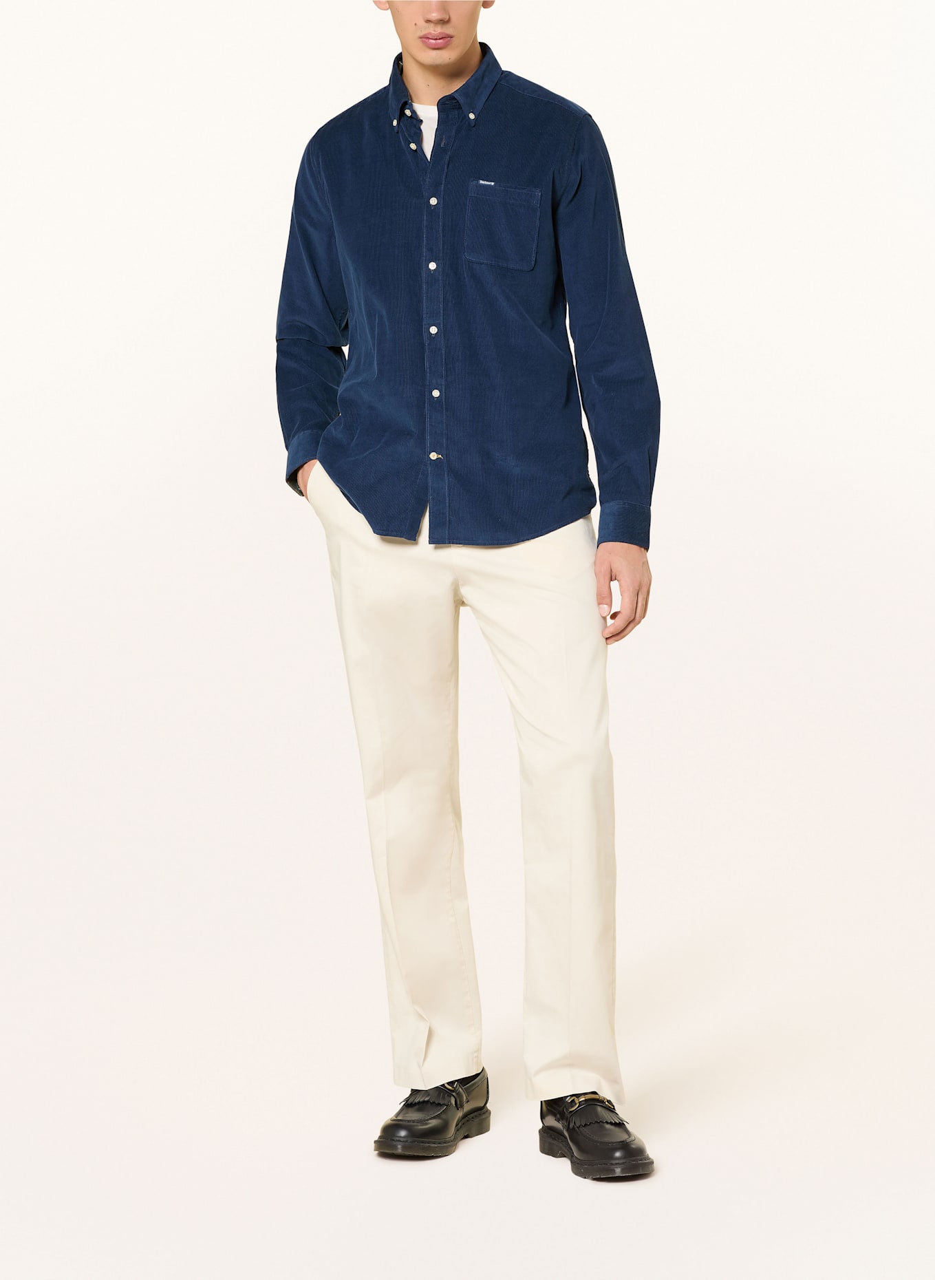 Barbour Cordhemd RAMSEY Tailored Fit: BLAU