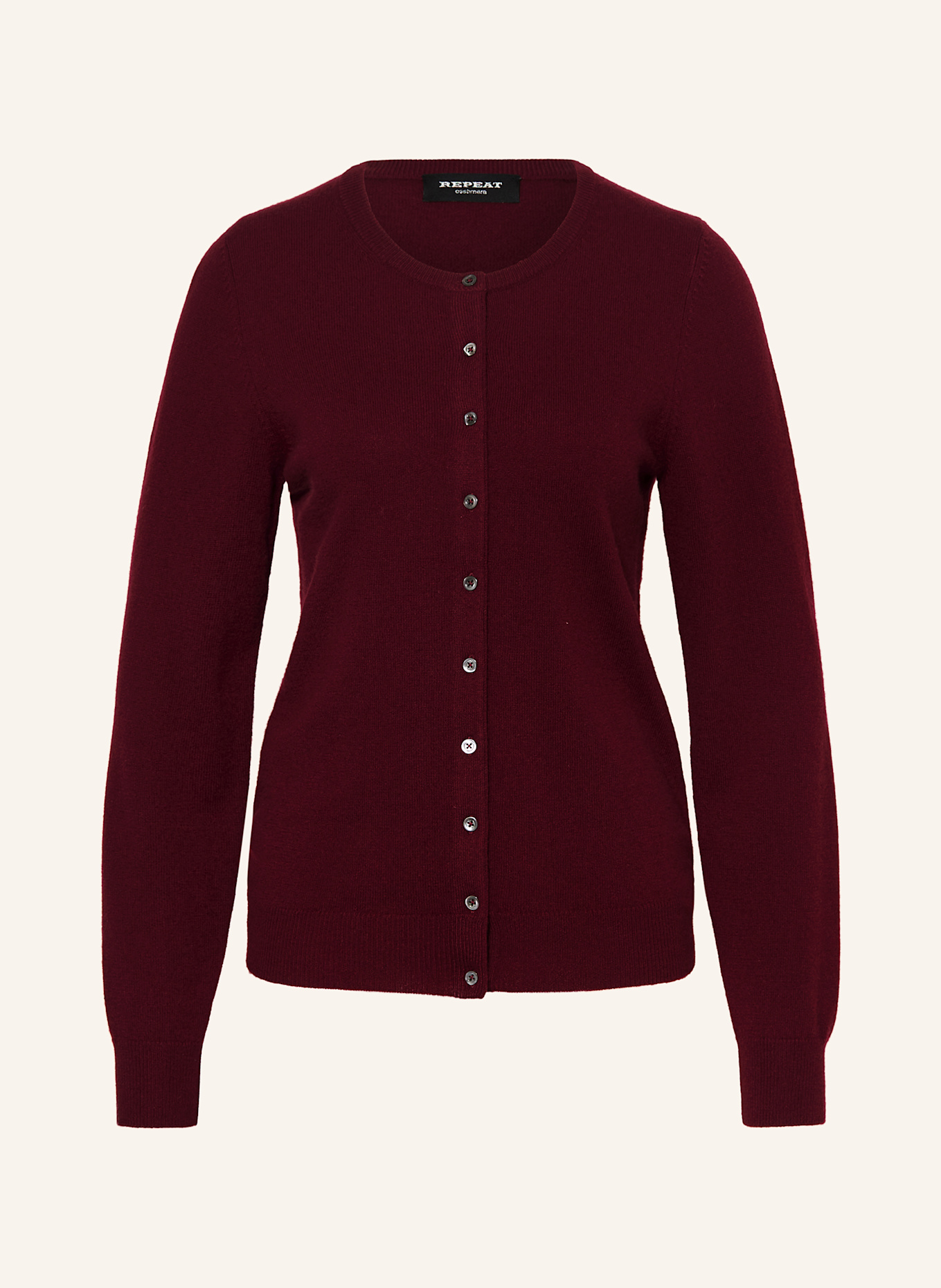 REPEAT Strickjacke aus Cashmere: DUNKELROT