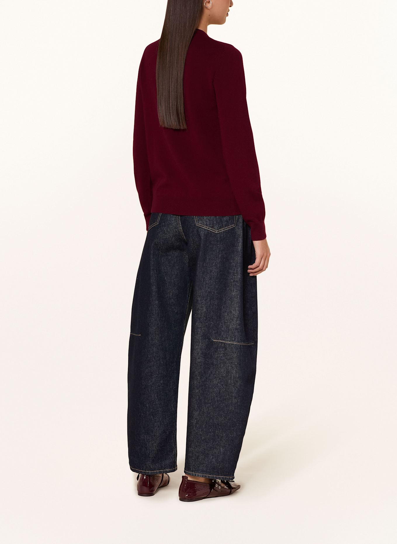 REPEAT Strickjacke aus Cashmere: DUNKELROT