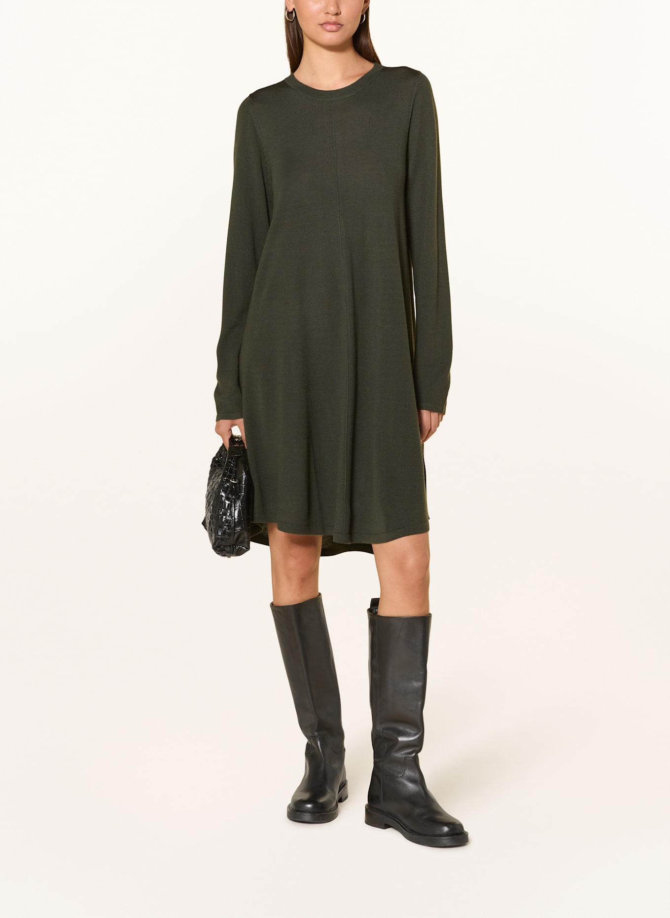 REPEAT Strickkleid: KHAKI