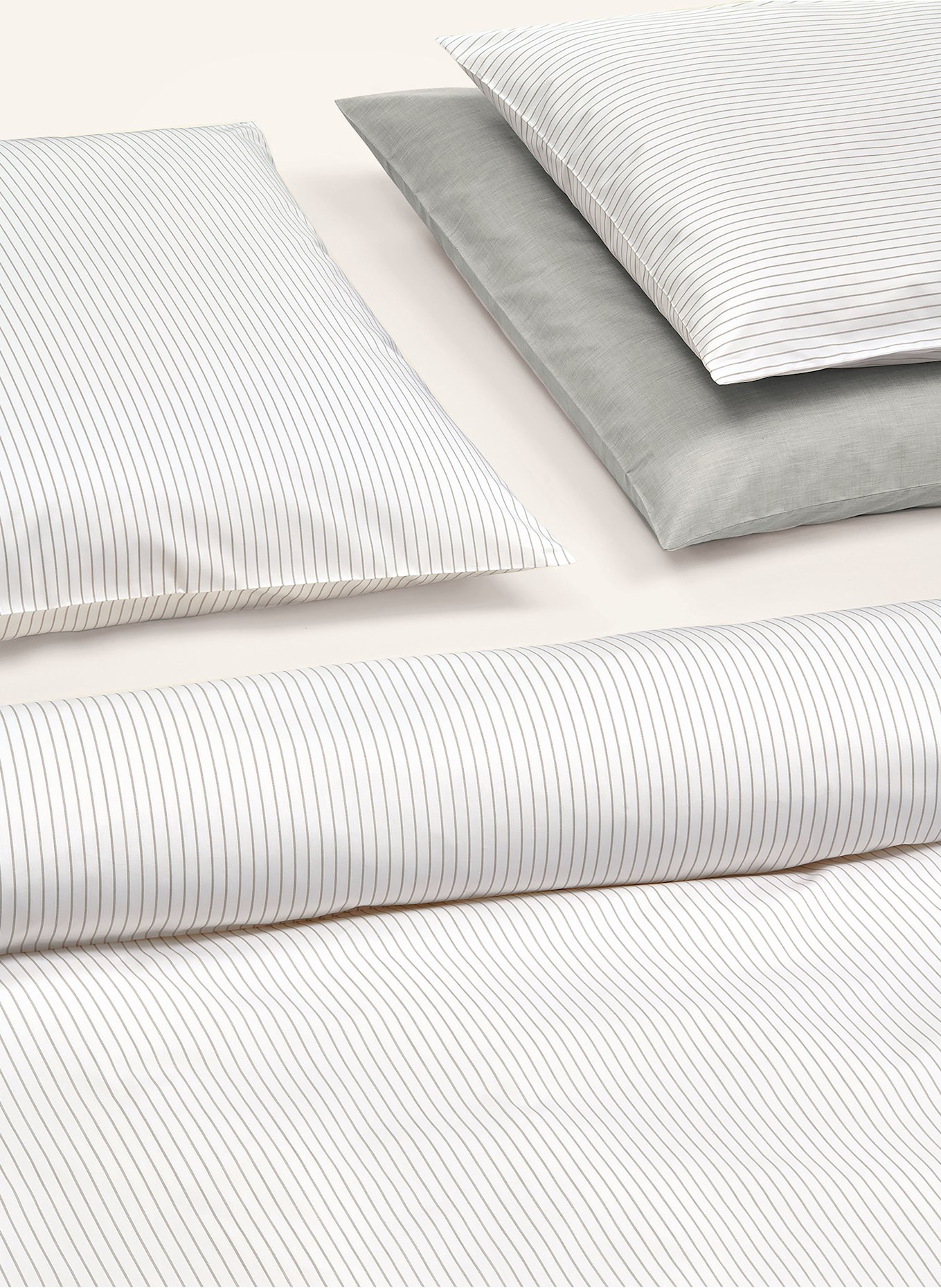 Christian Fischbacher Bettwäsche FIL À FIL: WEISS / BEIGE