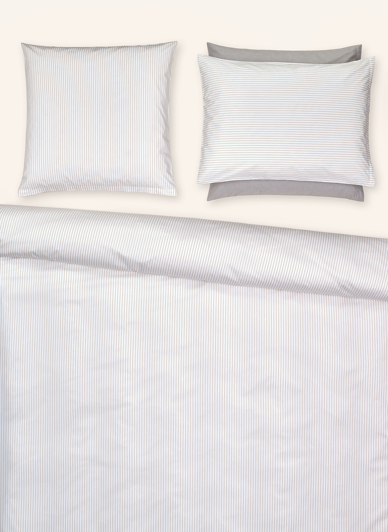 Christian Fischbacher Bettwäsche FIL À FIL: WEISS / BEIGE