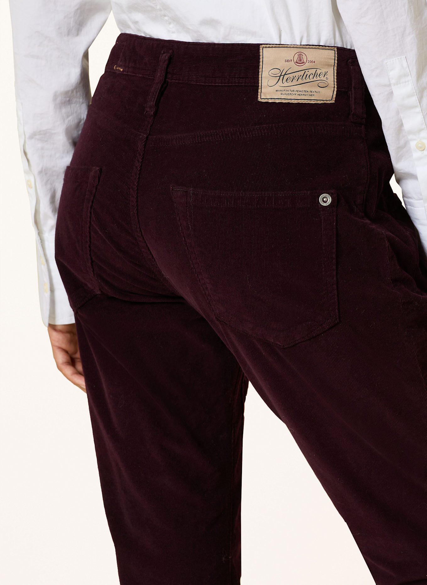 Herrlicher 7/8-Cordhose SHYRA: DUNKELROT