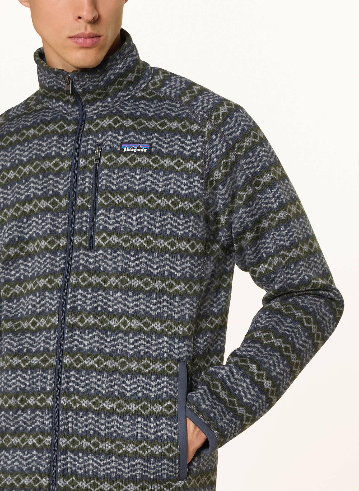 patagonia Kardigan z polaru BETTER SWEATER™: GRANATOWY / CIEMNOZIELONY / SZARY