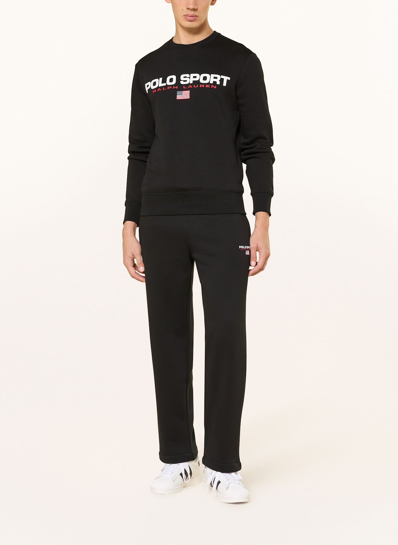 POLO SPORT Sweatshirt: SCHWARZ / WEISS